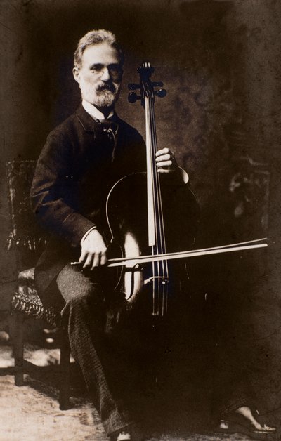 Portrait of Italian composer and cellist Alfredo Piatti by Italian Photographer