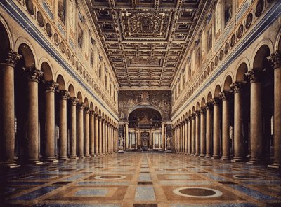 Rome: Basilica of St. Paul, Interior by Italian Photographer