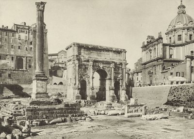 Roman Forum, Arch of Septimius Severus with the Column of Phocas by Italian Photographer