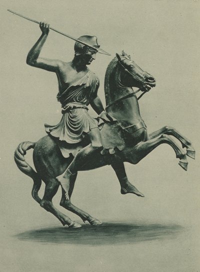 Roman statue of an Amazon on horseback found at Herculaneum by Italian Photographer