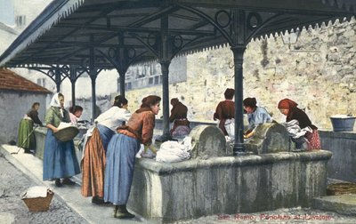 San Remo, Italy, women washing clothes by Italian Photographer