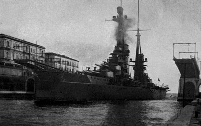 Taranto, R Nave Duilio Through the Navigation Canal by Italian Photographer