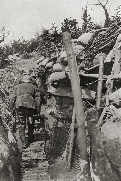 The passage through the trenches in Mount Podgora, Italy by Italian Photographer