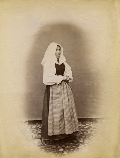 Young Woman Wearing Wedding Dress, Parre, Lombardy, Italy by Italian Photographer