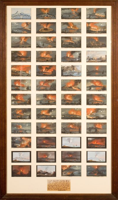 A Collection of Forty Eight Views of Volcanic Eruptions by Italian School