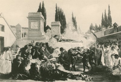 A Funeral at the Ustrinum by Italian School