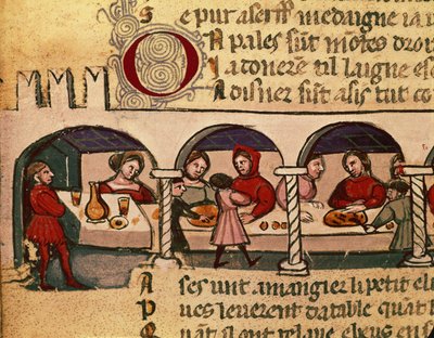 A Meal in an Inn, from Codex Entree d