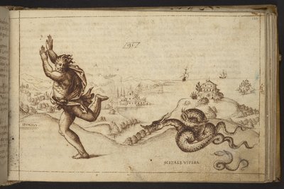 Human Figure Pursued by Serpents, from Historia Animalium by Italian School