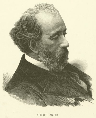 Alberto Mario (engraving) by Italian School