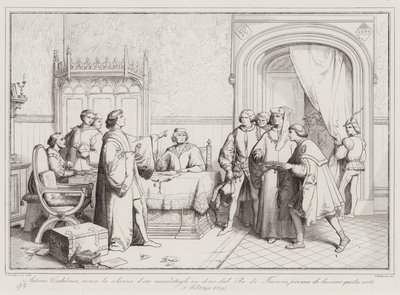 Antonio Condulmero Refuses the Gold Necklace Sent as a Gift by the King of France by Italian School
