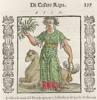 Asian Allegory with a Camel. Engraving from 