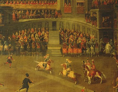 Carousel in the Courtyard of the Palais du Belvedere by Italian School