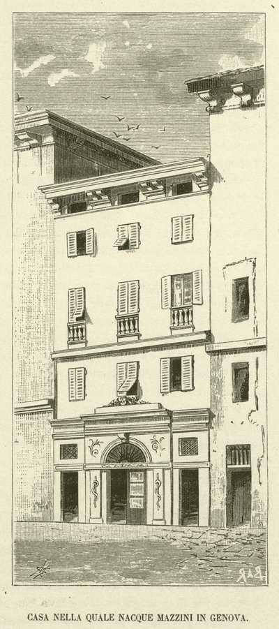 Casa Nella Quale Nacque Mazzini in Genova by Italian School