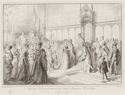 Caterina Cornaro Marries by Proxy Jacopo Lusignano, King of Cyprus by Italian School
