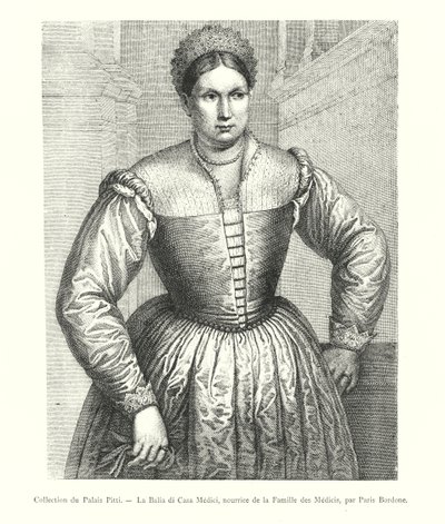 Collection of the Pitti Palace, The Wet Nurse of the Medici Family, by Paris Bordone by Italian School