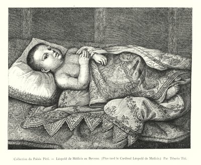 Leopold de Medicis in the Cradle, Later Cardinal Leopold de Medicis (engraving) by Italian School