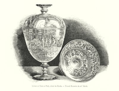 Cornet and Wine Glass, Rock Crystal, Florentine Work of the 15th Century by Italian School