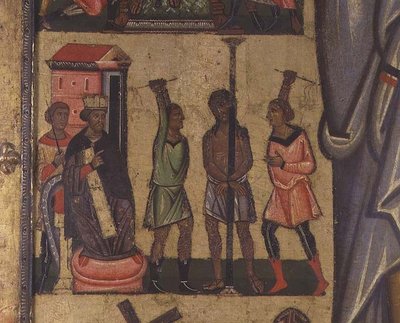 Crucifixion with Stories of the Passion (detail) by Italian School