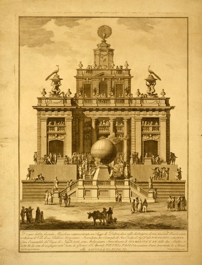 Device for Creating Firework Displays and a Hot Air Balloon by Italian School