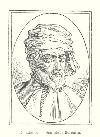 Donatello, Florentine Sculptor (engraving) by Italian School