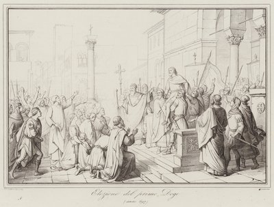 Election of the first Doge, 697 by Italian School