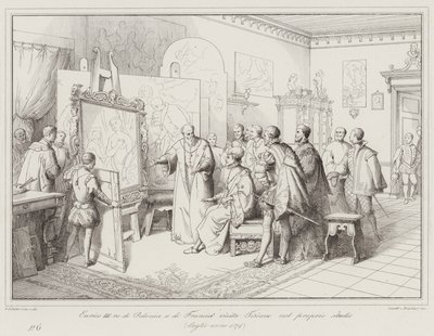Henry III, King of Poland and France, Visits Titian in His Studio by Italian School