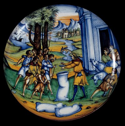 Faience cup representing Joseph in Benjamin