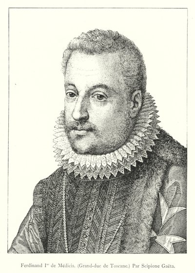 Ferdinand I de Medicis, Grand Duke of Tuscany (engraving) by Italian School