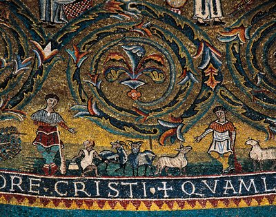Figures of Shepherds and Animals (detail) by Italian School