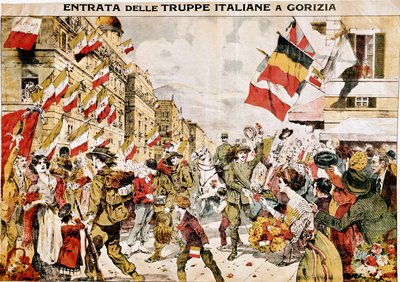 The Capture of Gorizia by Italian Troops, 1918 by Italian School