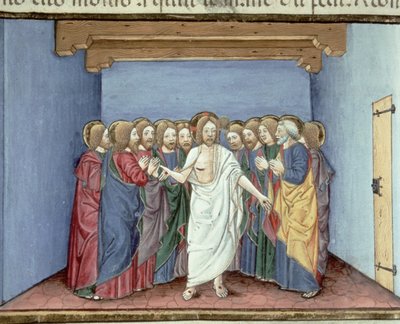 Jesus Appears to the Disciples Gathered Under One Roof for Fear of the Judges by Italian School