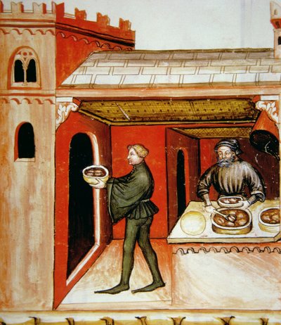 Meat and its Jelly, illustration from Tacuinum Sanitatis Codex Vindobonensis by Italian School