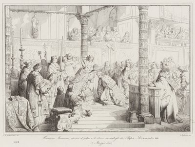 Francesco Morosini Receives the Pileus and Sword Sent by Pope Alexander VIII by Italian School