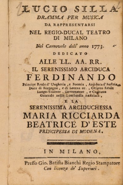 Frontispiece from Mozart