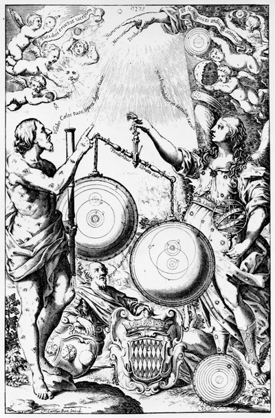 Frontispiece to Almagestum Novum by Giovanni Battista Riccioli, published in 1651 by Italian School