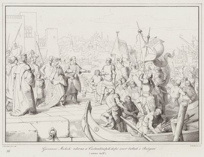 Giovanni Micheli Returns to Constantinople after Defeating the Bulgarians by Italian School