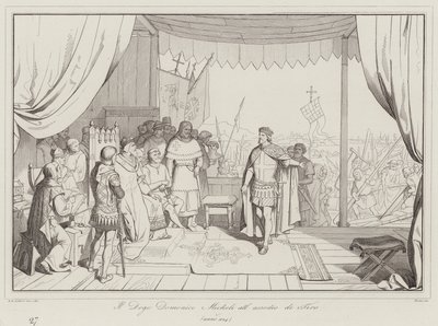 Doge Domenico Micheli at the siege of Tyre by Italian School