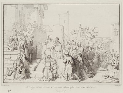The Doge Pietro Orseolo II assists Bari besieged by the Saracens by Italian School