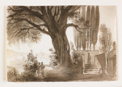 Italian Landscape with Oak Tree, Early 19th Century by Italian School