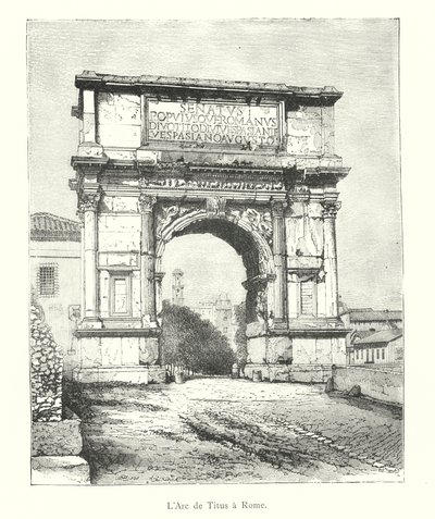 The Arch of Titus in Rome (engraving) by Italian School