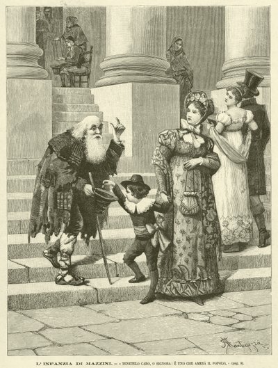 The Childhood of Mazzini, "Hold Him Dear, Madam, He Will Love the People" by Italian School