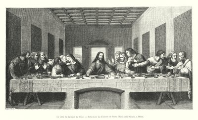 The Last Supper by Leonardo da Vinci, Refectory of the Convent of Santa Maria delle Grazie, in Milan by Italian School