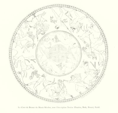 The Bronze Cista from the Kircher Museum, with the Inscription Novios Plautios, Med, Romai, Fecid (engraving) by Italian School