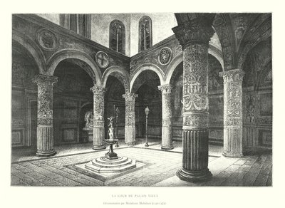 The Courtyard of the Old Palace, Ornamentation by Michelozzo Michelozzi by Italian School