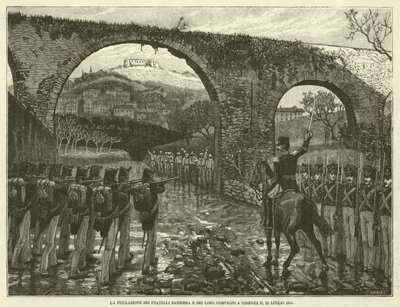 The Execution of the Bandiera Brothers and Their Companions in Cosenza on July 25, 1844 by Italian School