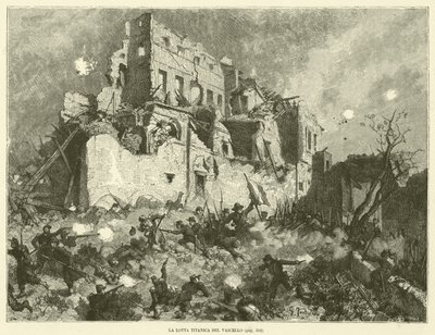 The Titanic Struggle of the Vessel (engraving) by Italian School