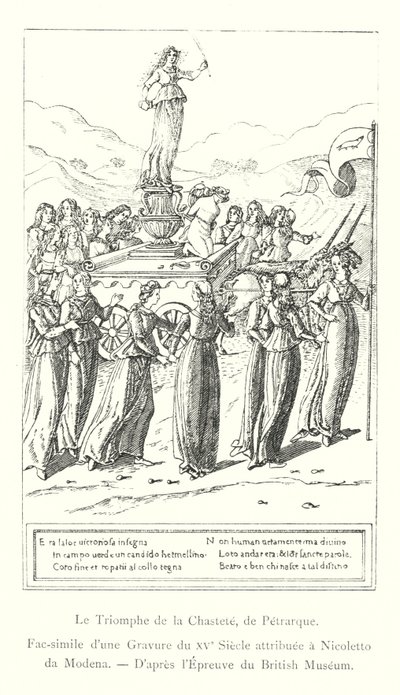 The Triumph of Chastity by Petrarch (engraving) by Italian School