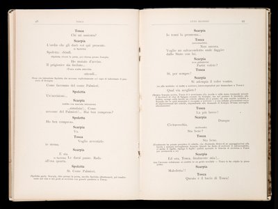 Libretto of Tosca by Giacomo Puccini, Edition Ricordi, Italy by Italian School