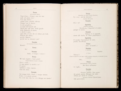 Libretto della Tosca by Giacomo Puccini, Edition Ricordi, Italy by Italian School