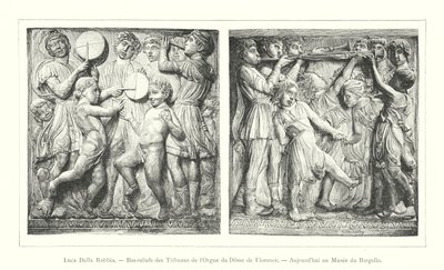 Luca Della Robbia, Bas-reliefs of the Organ Tribunes of the Florence Cathedral, Now in the Bargello Museum (engraving) by Italian School